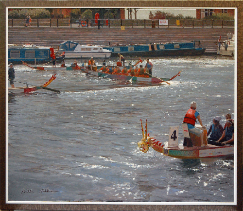 oil painting of Nottingham Riverside Festival