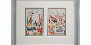 framed embroideries
